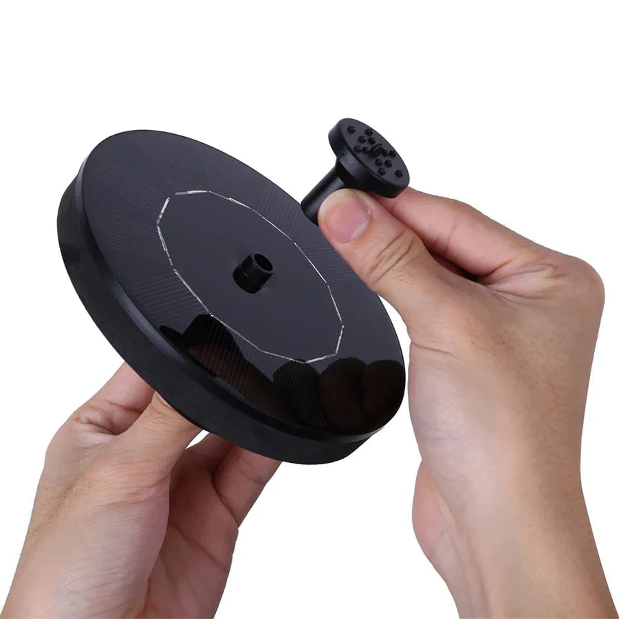 Solar garden fountain: attract birds with elegance