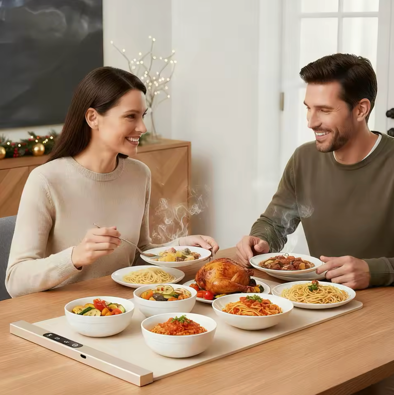 Tavă încălzită inteligentă - Păstrați-vă preparatele calde mult timp 